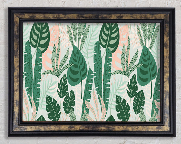 Modern Leaves Framed Print
