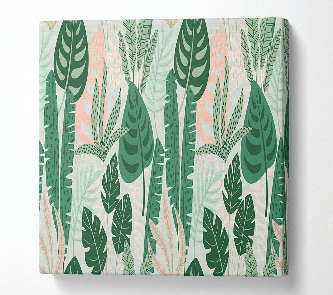  A Canvas Print of Modern Leaves Canvas Art