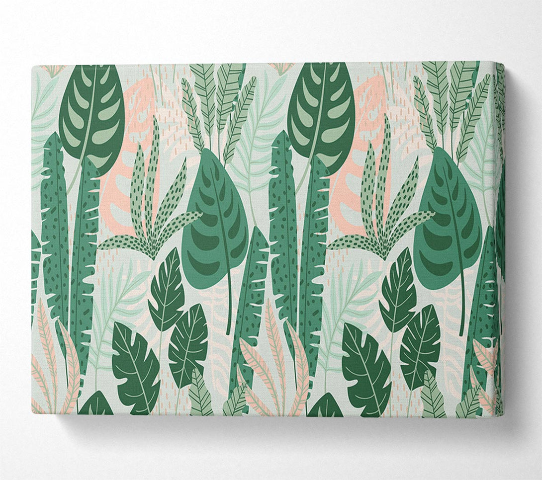  A Canvas Print of Modern Leaves Canvas Art