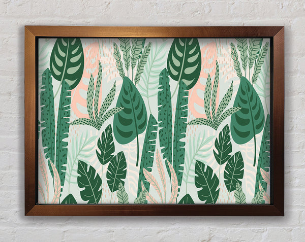 Modern Leaves Framed Print