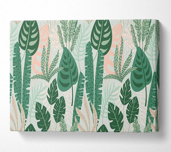  A Canvas Print of Modern Leaves Canvas Art