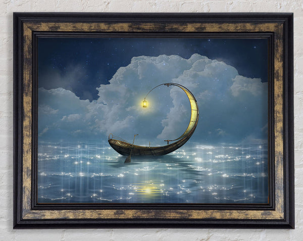Curved Boat Framed Print