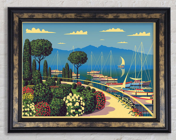 Vintage Travel Poster Framed Print