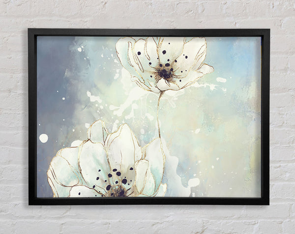 White Flowers In Abstract