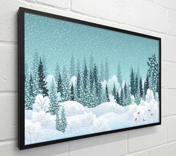 Snow In Amongst The Trees