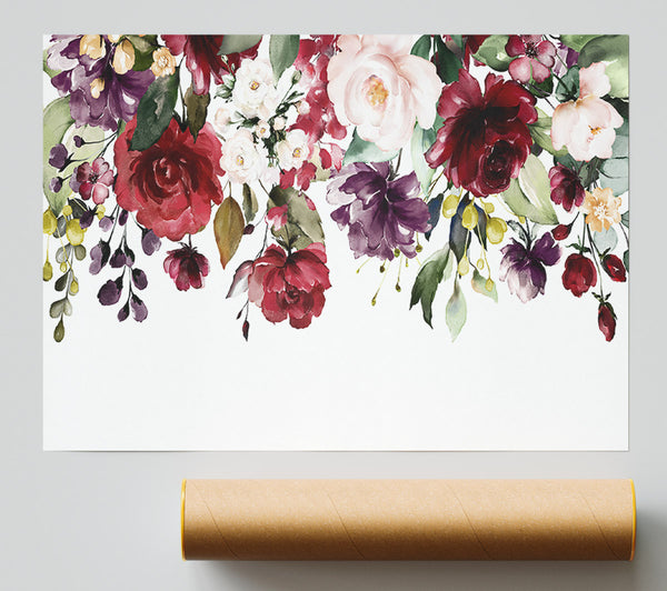 Flowers Falling From Above Print