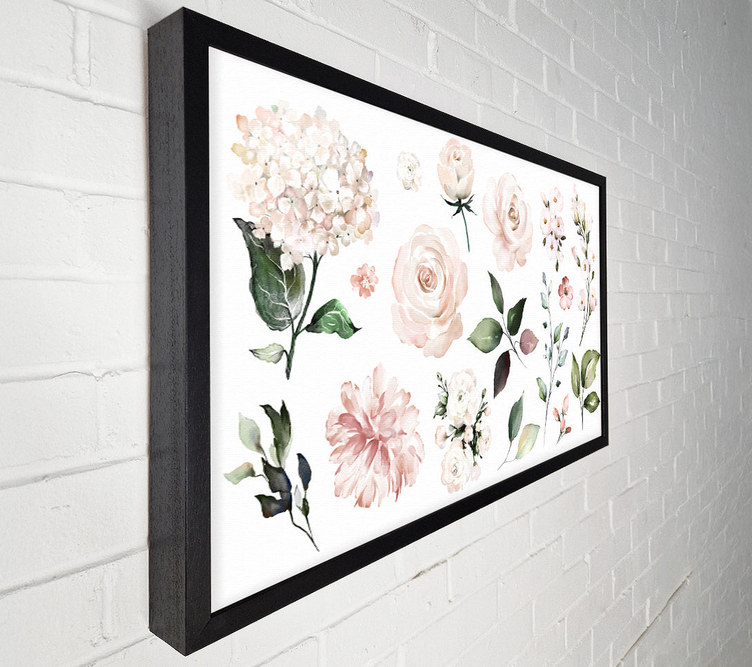  A Canvas Print of Montage Of Pink Flowers Canvas Wall Art