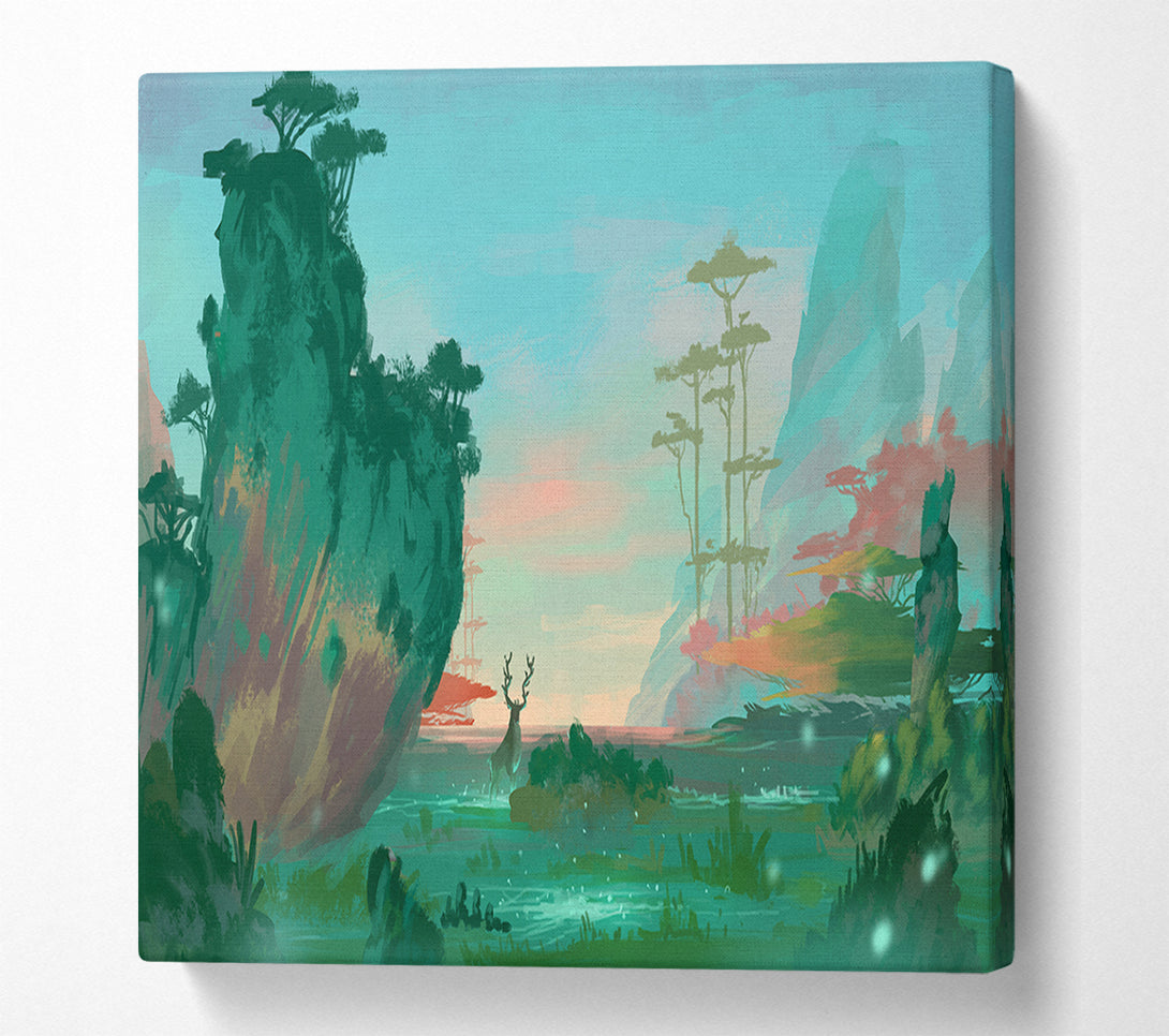  A Canvas Print of Curved Mountain Side Canvas Print