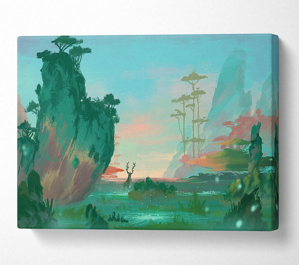  A Canvas Print of Curved Mountain Side Canvas Print
