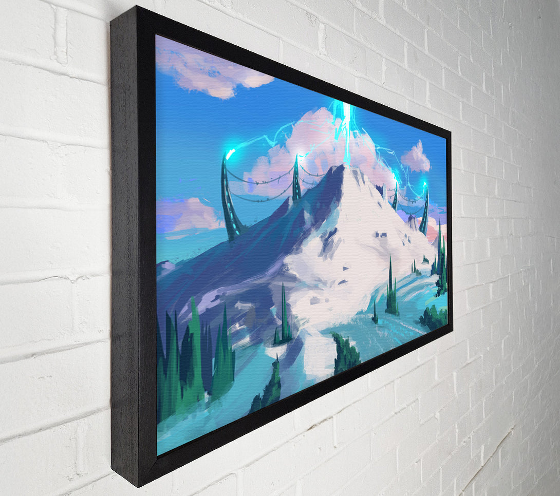  A Canvas Print of The Blue Jet From The Mountain Canvas Print