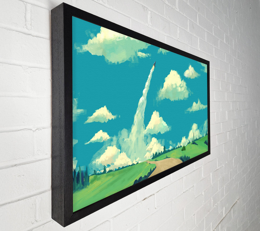 A Canvas Print of Jetting Off In The Sky Canvas Print