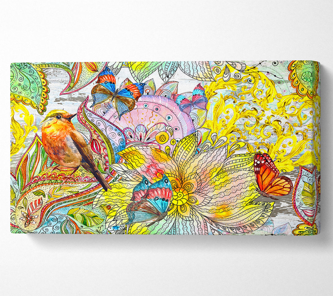  A Canvas Print of Beautiful Patterns Of India Butterflies Canvas Wall Art