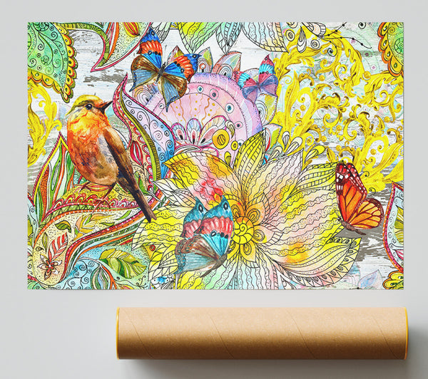 Beautiful Patterns Of India Butterflies Giclee Print