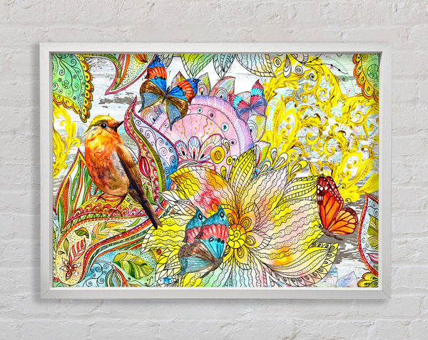 Beautiful Patterns Of India Butterflies Framed Print