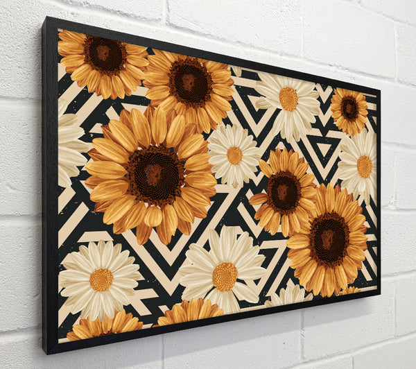 Summer Flowers On Abstract