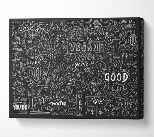 Vegan Good Mood Canvas Wall Art