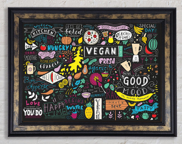 Vegan Good Mood Colour Framed Print
