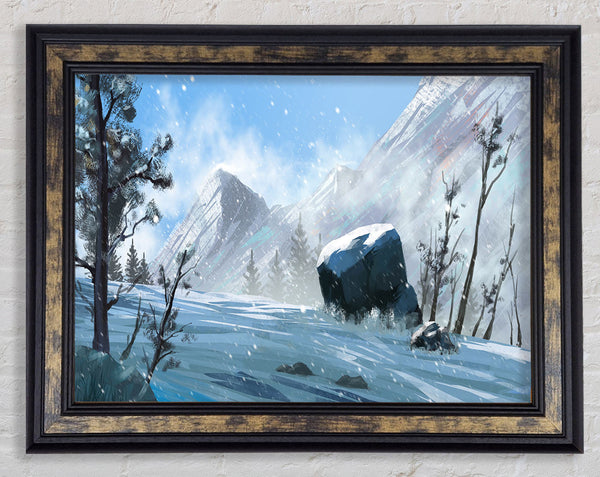 The Snowy Mountain Dust Framed Print