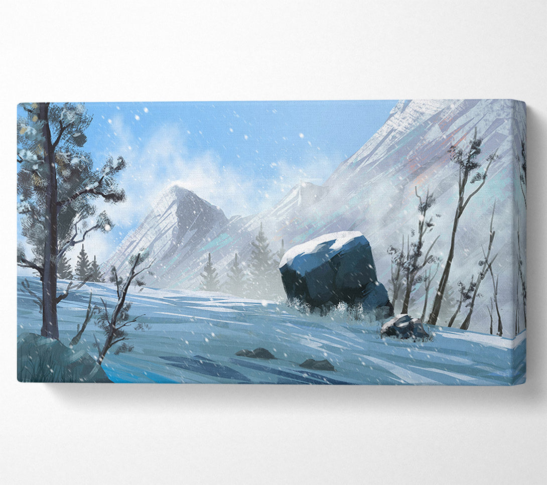  A Canvas Print of The Snowy Mountain Dust Canvas Wall Art