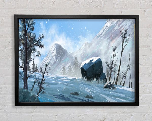 The Snowy Mountain Dust Framed Print