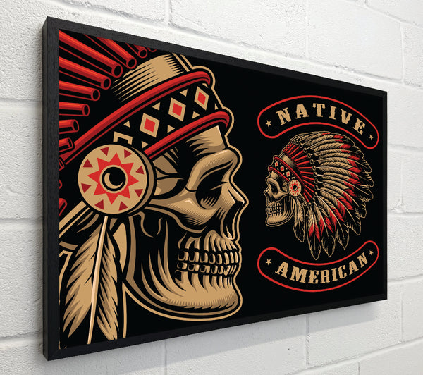 Indian Head Skull Native American