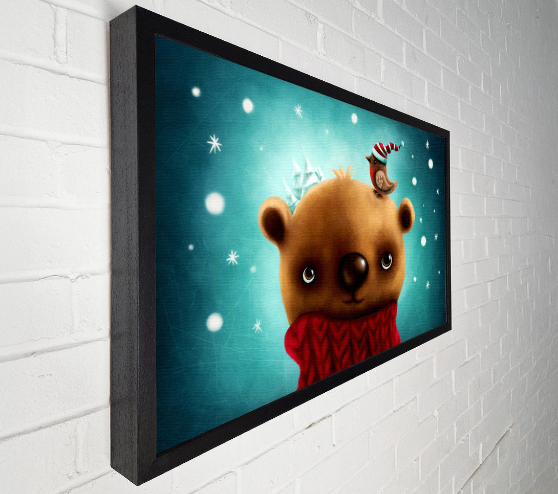  A Canvas Print of Little Bear And Robin Canvas Art