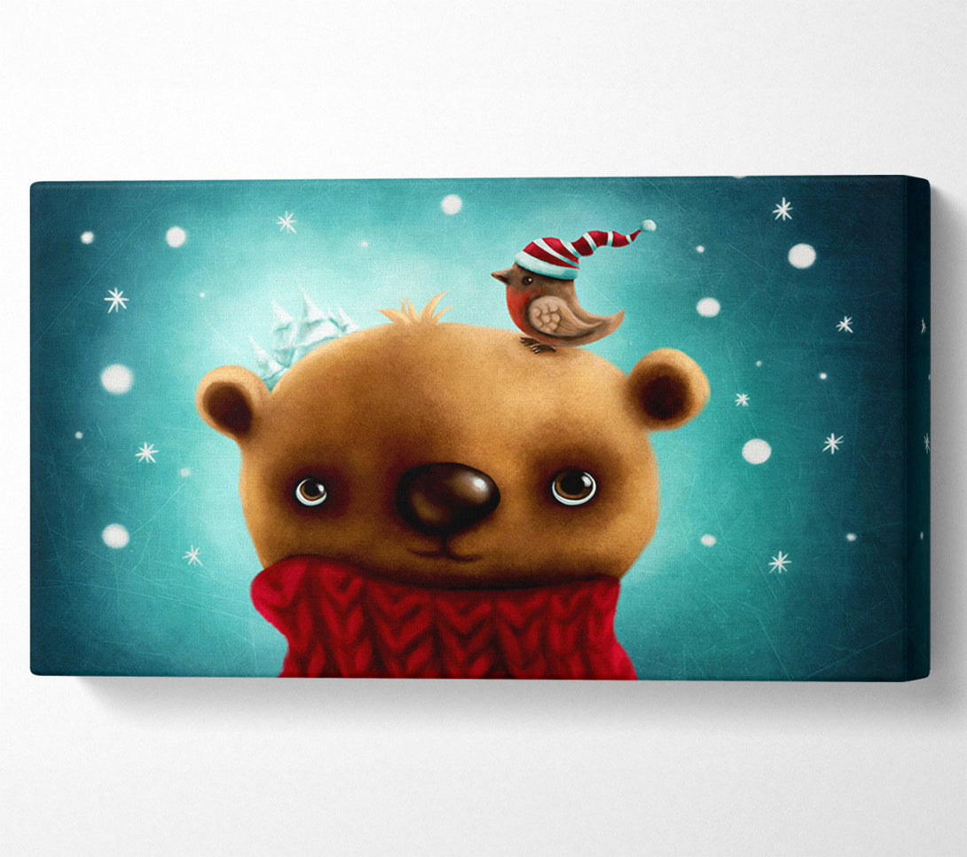  A Canvas Print of Little Bear And Robin Canvas Art