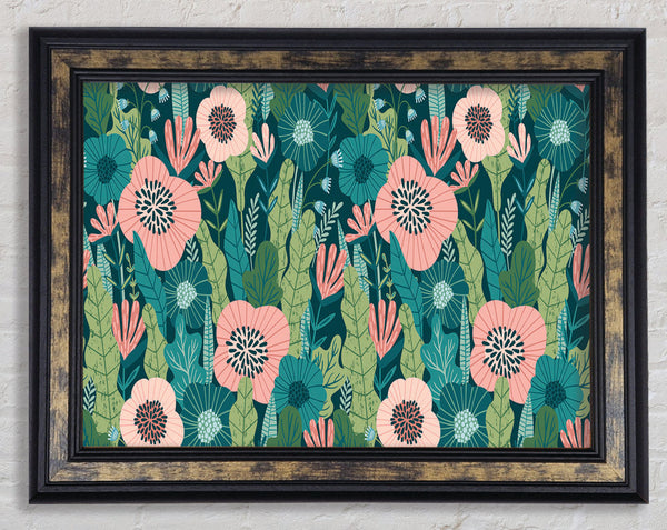 Modern Flower Beauty Framed Print