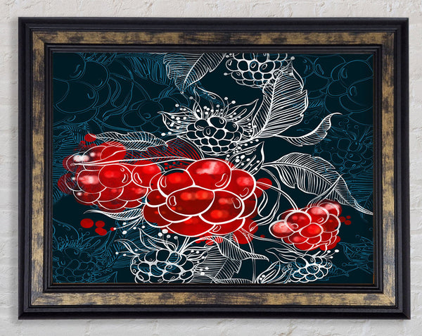 Red Berry Winter Framed Print