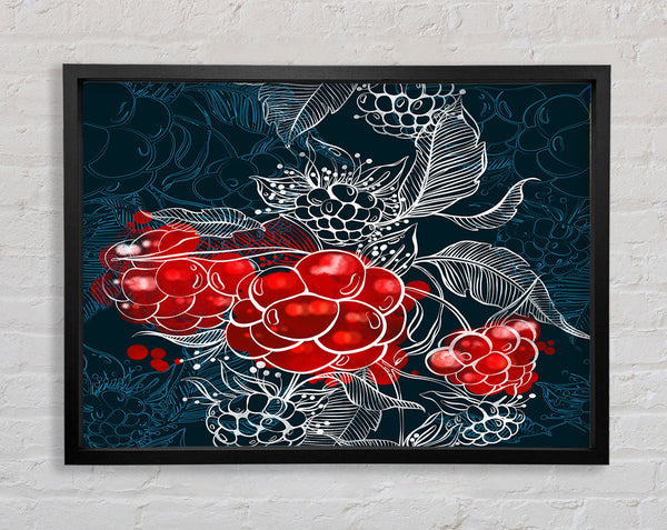 Red Berry Winter Framed Print