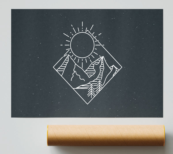 The Mountain Sun Camper Poster