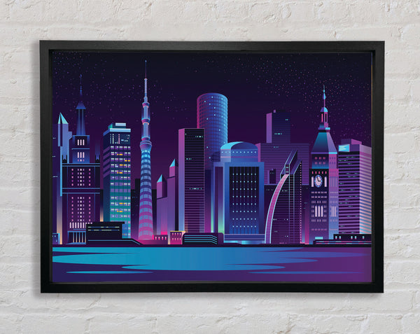 The Futuristic City Framed Print