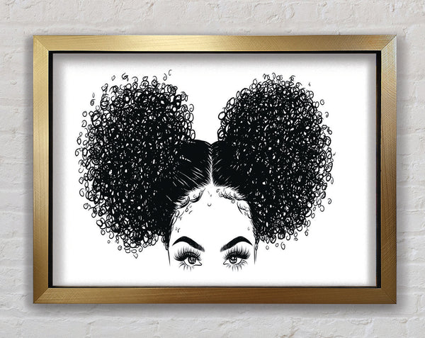 Funk Hair Woman Framed Print