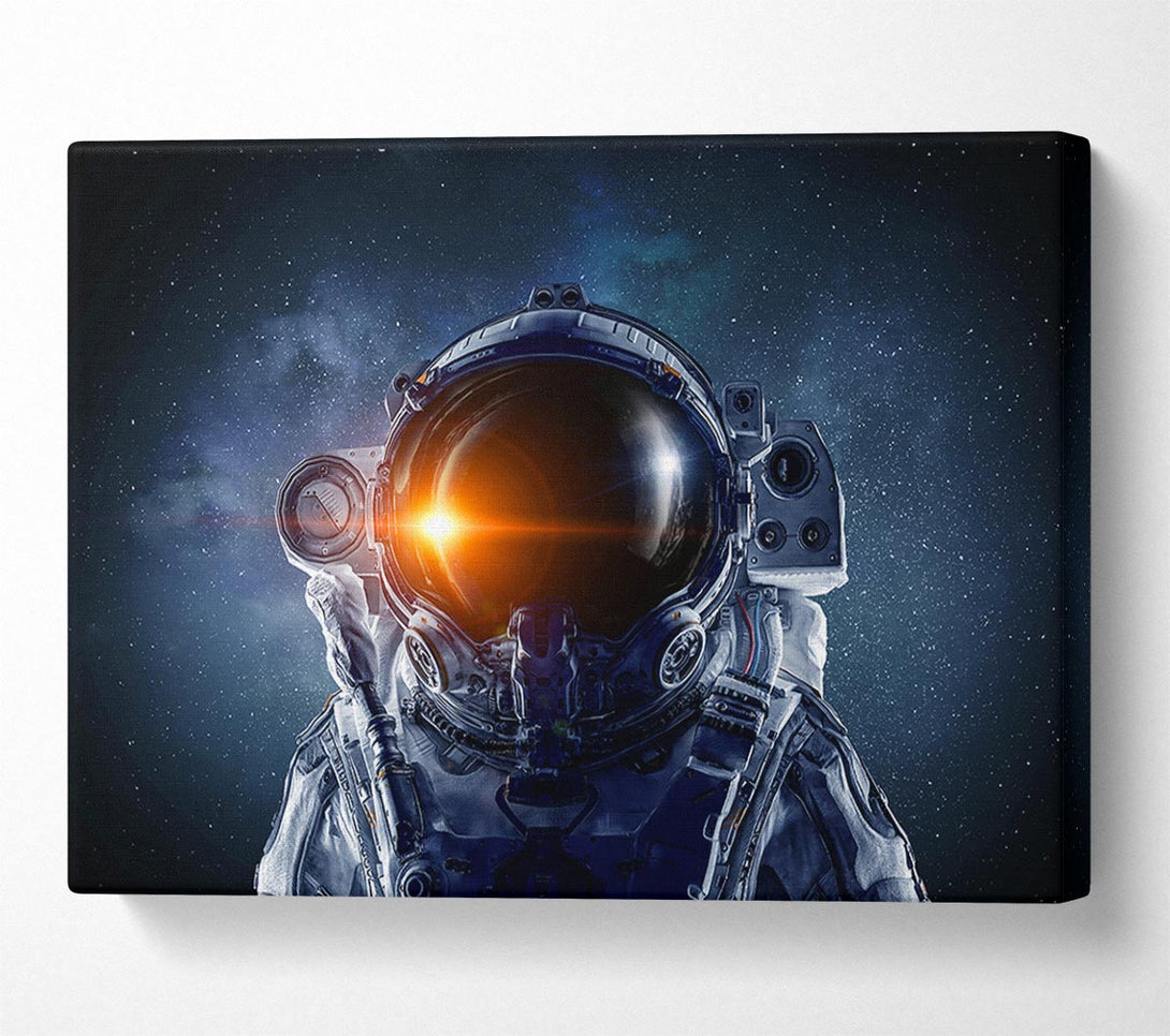  A Canvas Print of Reflection Of The Sun Spaceman Canvas Art
