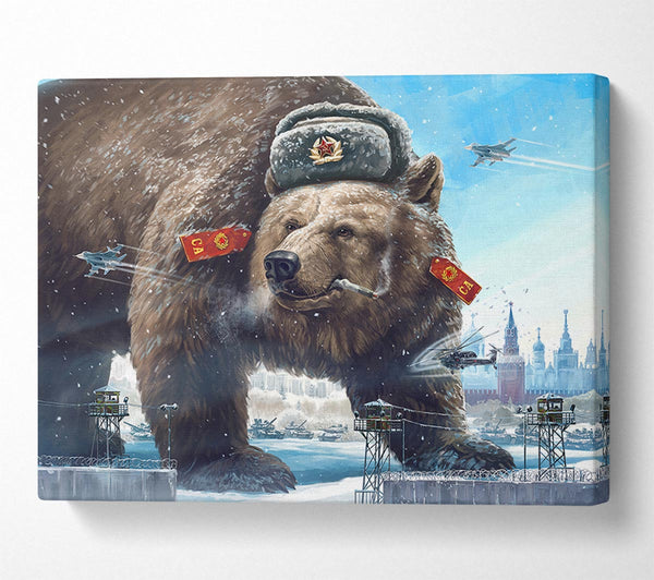 A Canvas Print of Russian Brown Bear Canvas Print