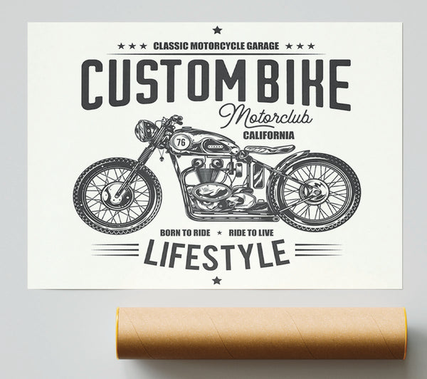 Custom Bike Motor Club Poster