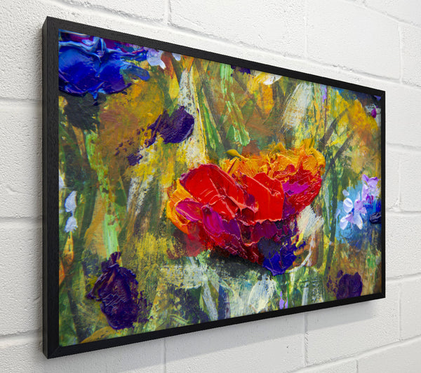 Red Flower Abstract Paints