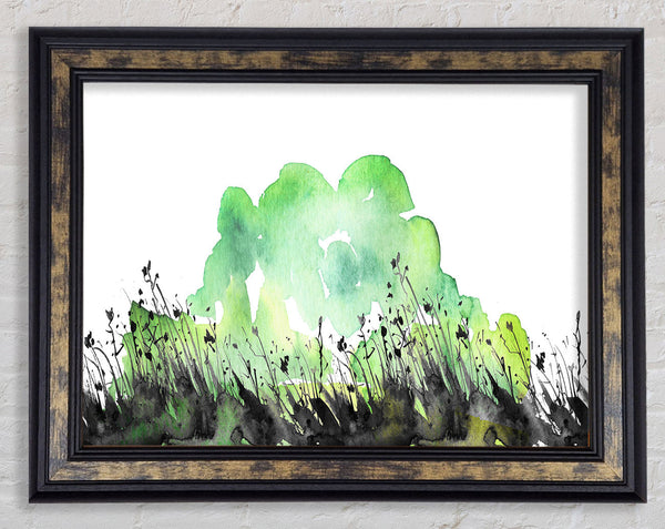 In The Grass Greenery Framed Print