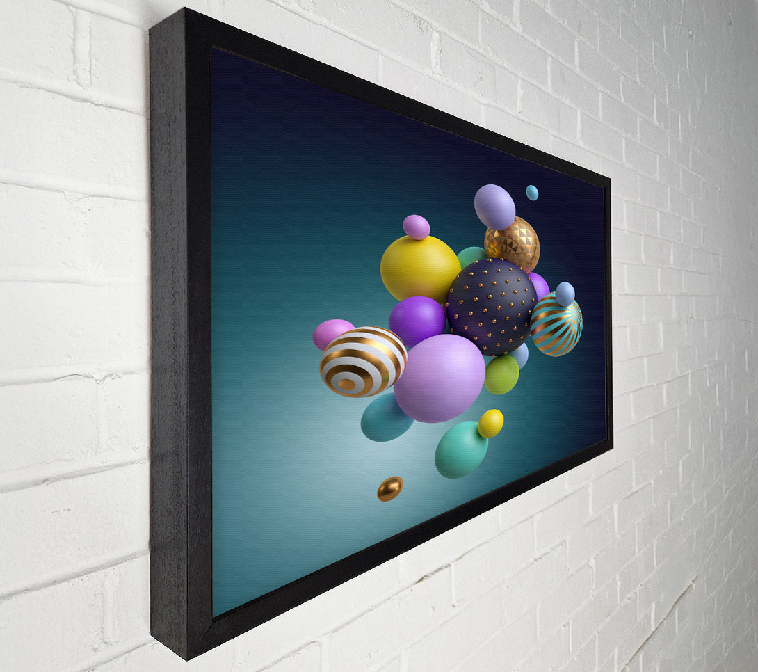  A Canvas Print of Spheres Of Three Dimensional Abstract Canvas Art
