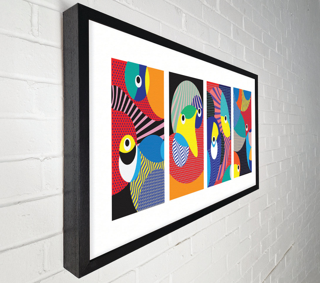  A Canvas Print of Random Eye Shapes Canvas Wall Art