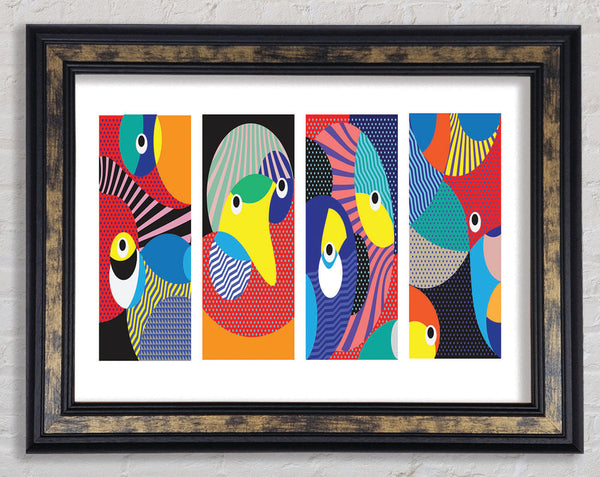 Random Eye Shapes Framed Print