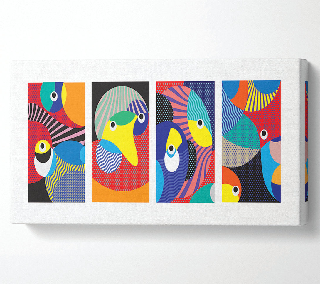  A Canvas Print of Random Eye Shapes Canvas Wall Art