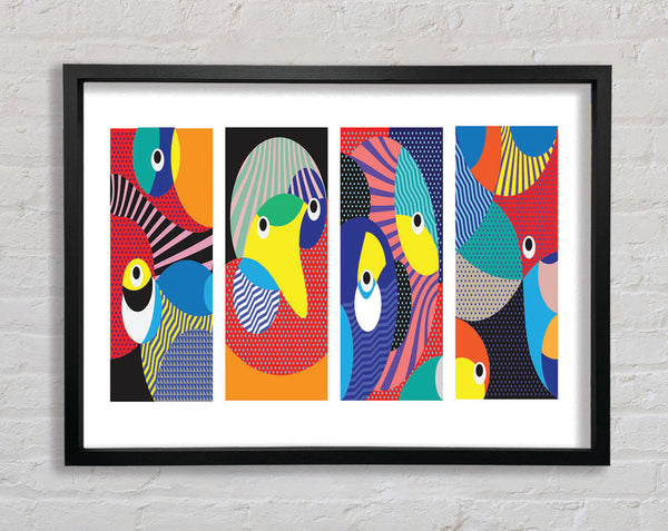 Random Eye Shapes Framed Print