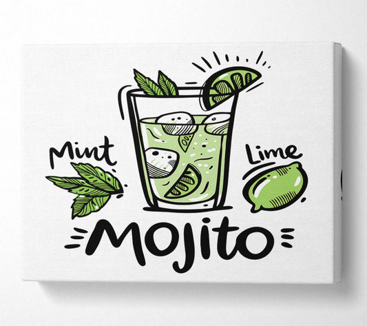 Drinks Mojito Summer Canvas Wall Art