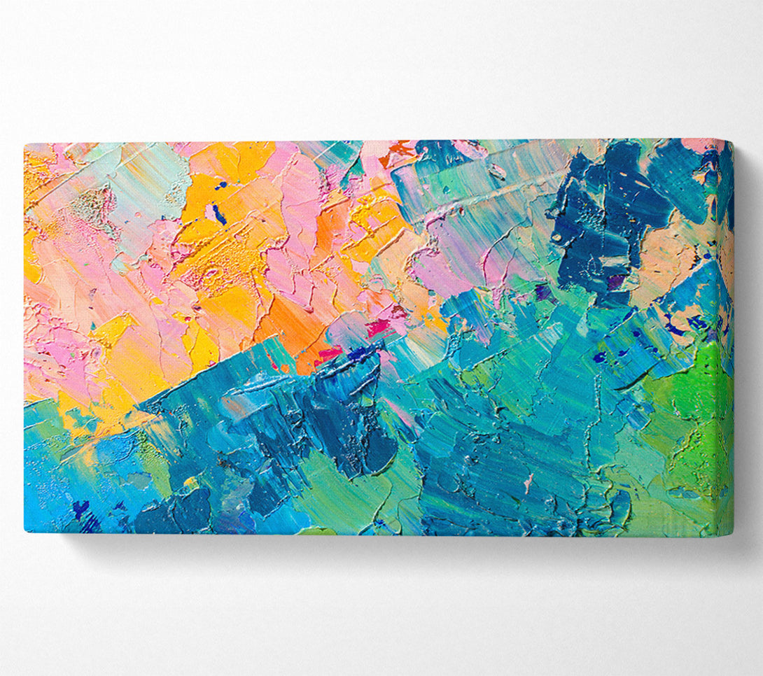  A Canvas Print of Sections Of Paint Canvas Art