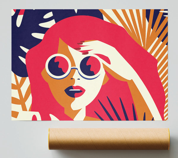 Sunshine Glasses Woman Giclee Print