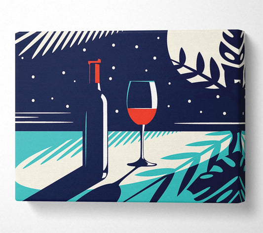 Wine And Bottle Canvas Wall Art