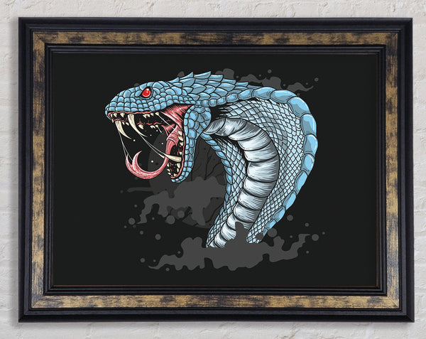 Scary Cobra Teeth Framed Print