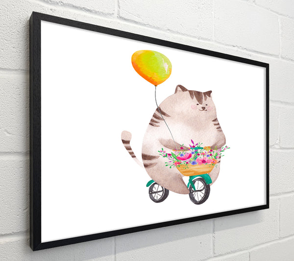 Cat Riding A Bike
