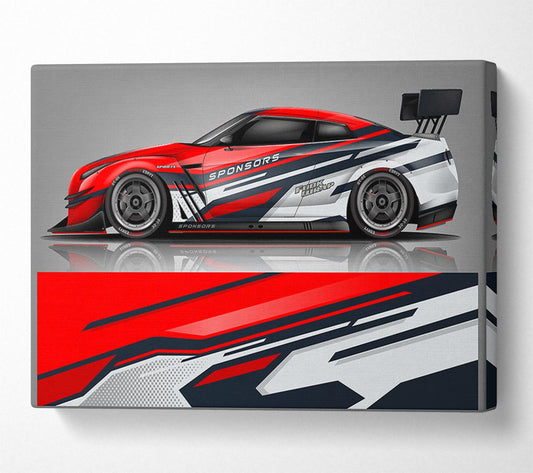 Super Car Racer Canvas Wall Art